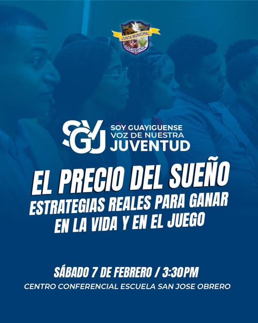 La Junta Municipal de La Guáyiga les invita a celebrar juntos los Premios Locales de la Juventud y a participar en nuestro panel anual.